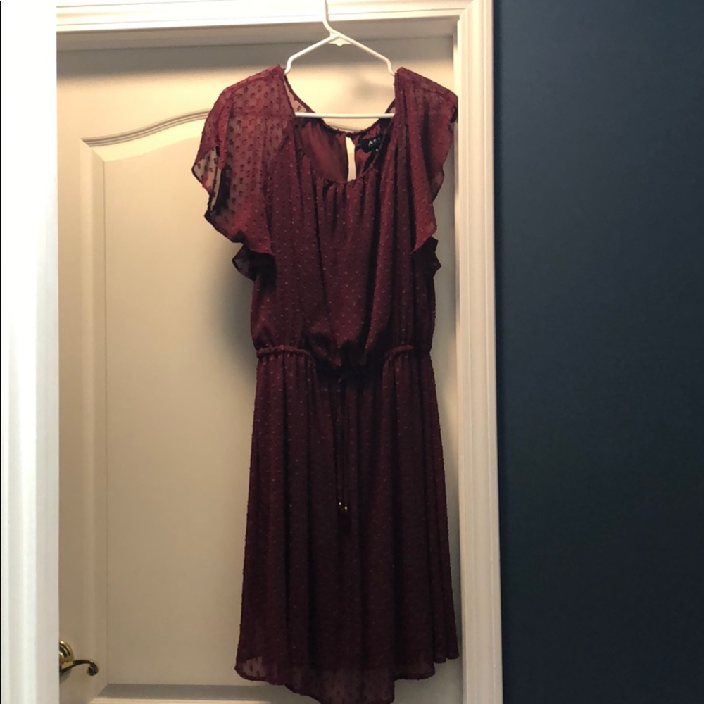 Dress- maroon color